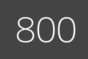 Prefijo especial: 800 Tarificación especial: 800